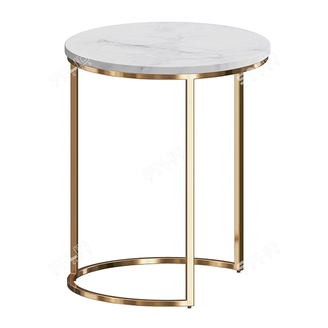 Soho Marble Round Tables Set 3D model image 2