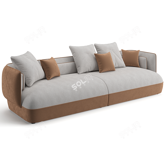 Trussardi Nebula Sofa 254 cm 3D model image 2