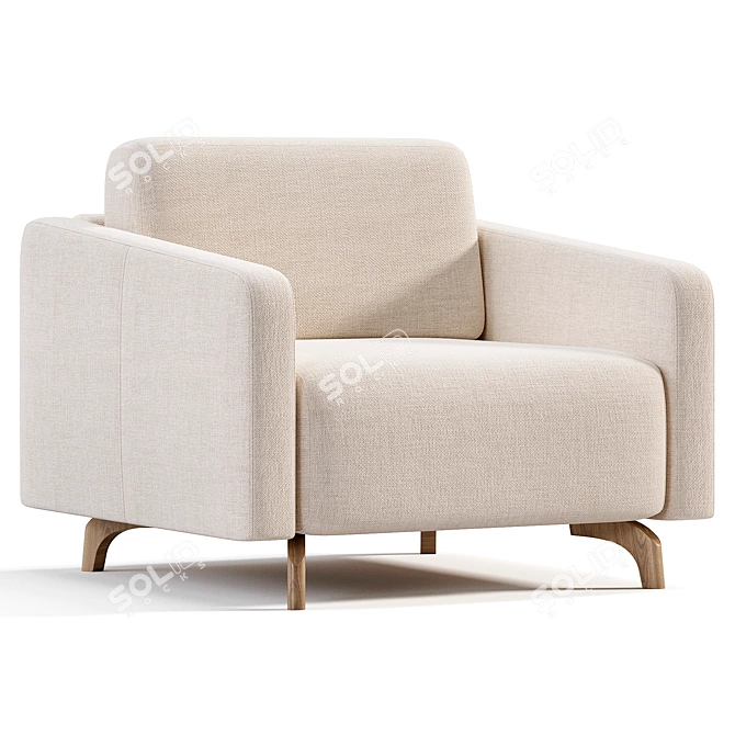 Leri Mini Armchair: Modern Chic 3D model image 2