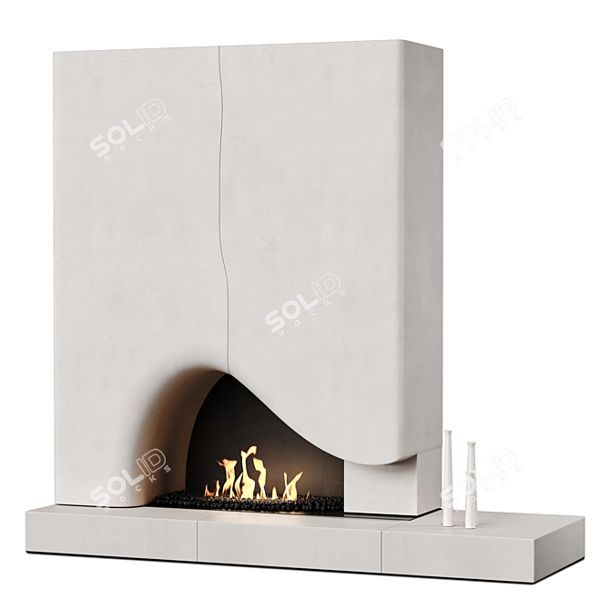 Modern Bio Fireplace 3D model image 2