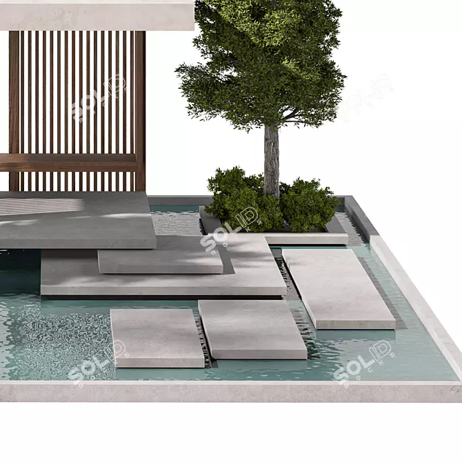 Sleek Outdoor Furniture Set 3D model image 4