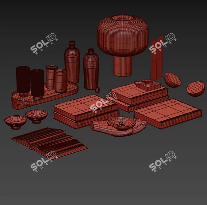 Universal Decor Set for Stylish Interiors 3D model image 5