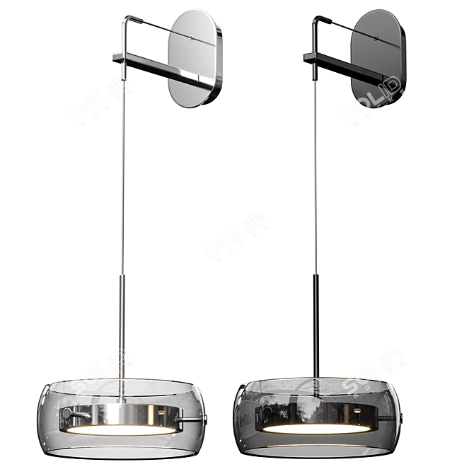 Modern Scott Wall Light Fixture 3D model image 1