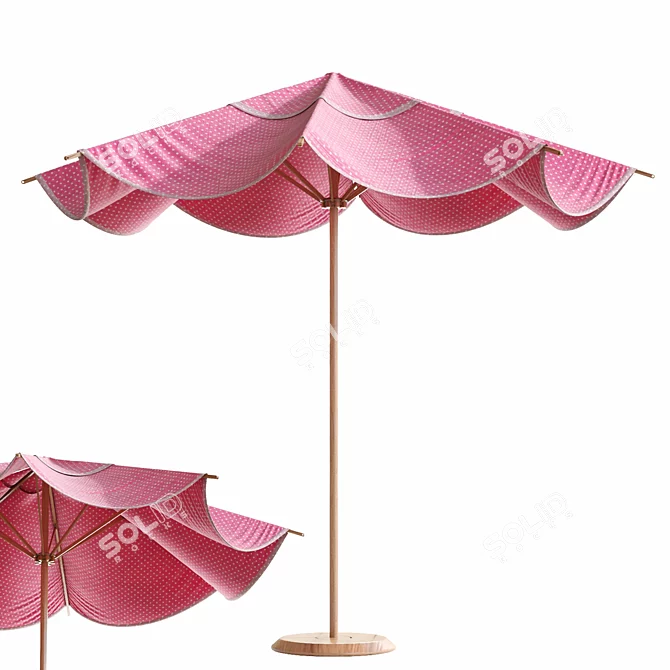 Title: Round Cantilever Outdoor Umbrella 3D model image 1