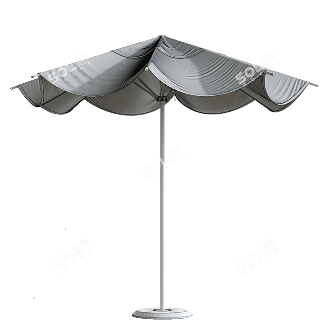 Title: Round Cantilever Outdoor Umbrella 3D model image 3