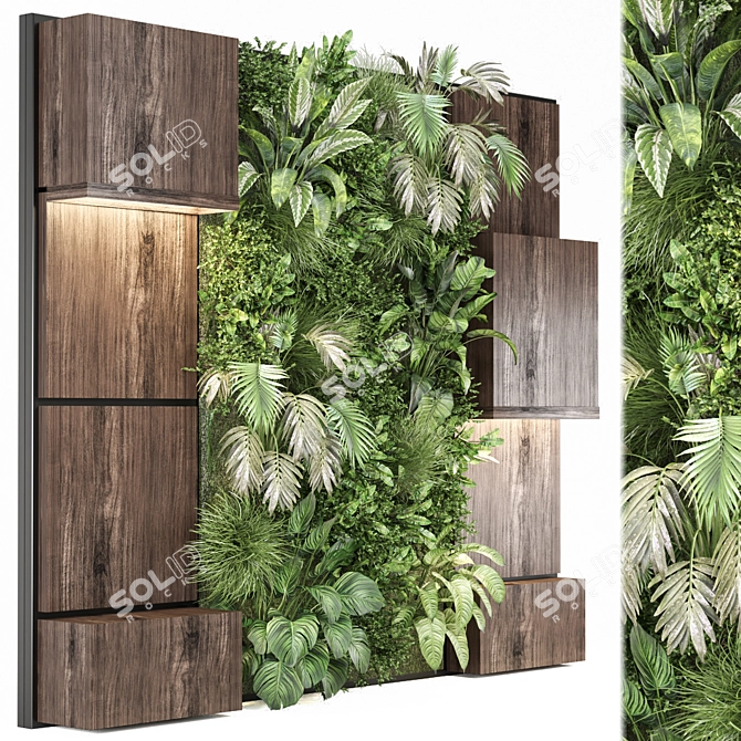  Indoor Wall Vertical Garden Set 3D model image 1