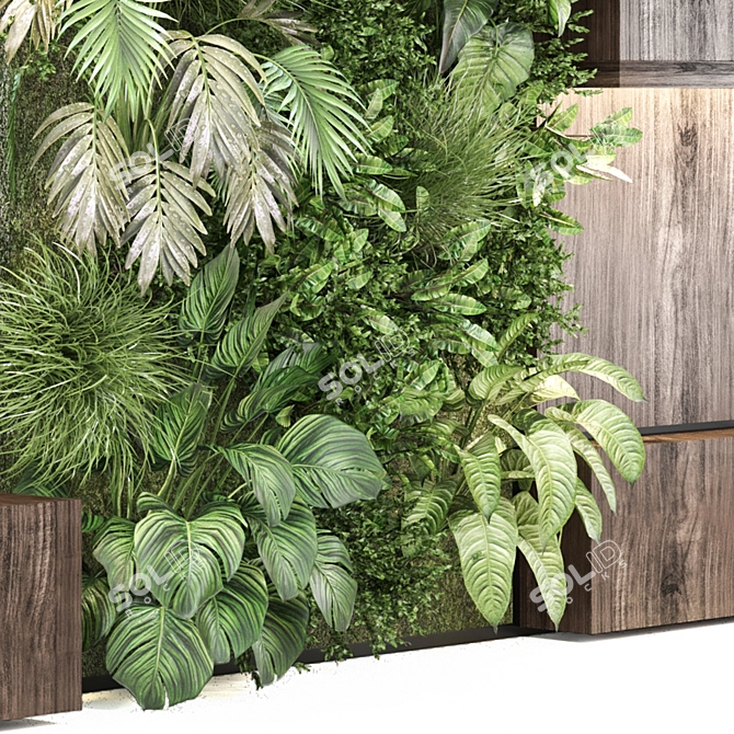  Indoor Wall Vertical Garden Set 3D model image 4