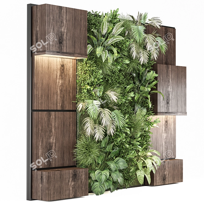  Indoor Wall Vertical Garden Set 3D model image 5