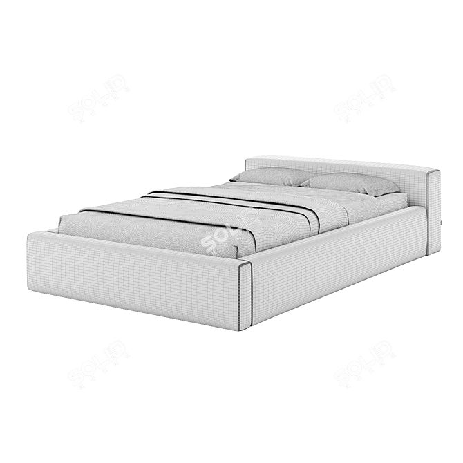 Kasper 120 Luxury Bed in Wide Varieties 3D model image 3