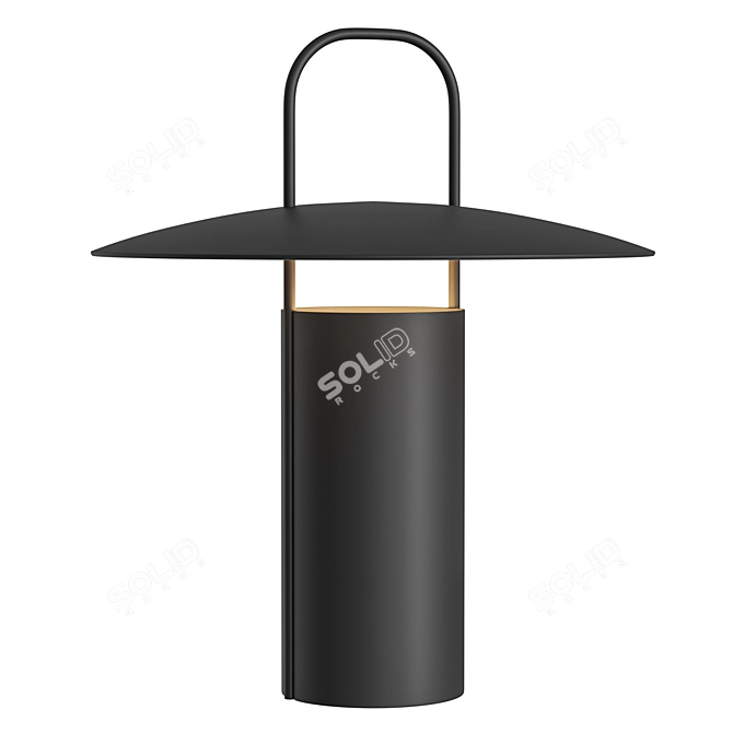 Sleek Ray Portable Table Lamp 3D model image 2