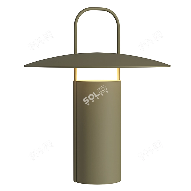 Sleek Ray Portable Table Lamp 3D model image 3