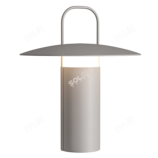 Sleek Ray Portable Table Lamp 3D model image 4