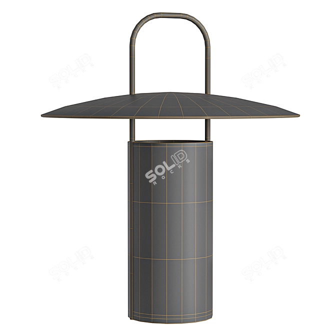 Sleek Ray Portable Table Lamp 3D model image 5