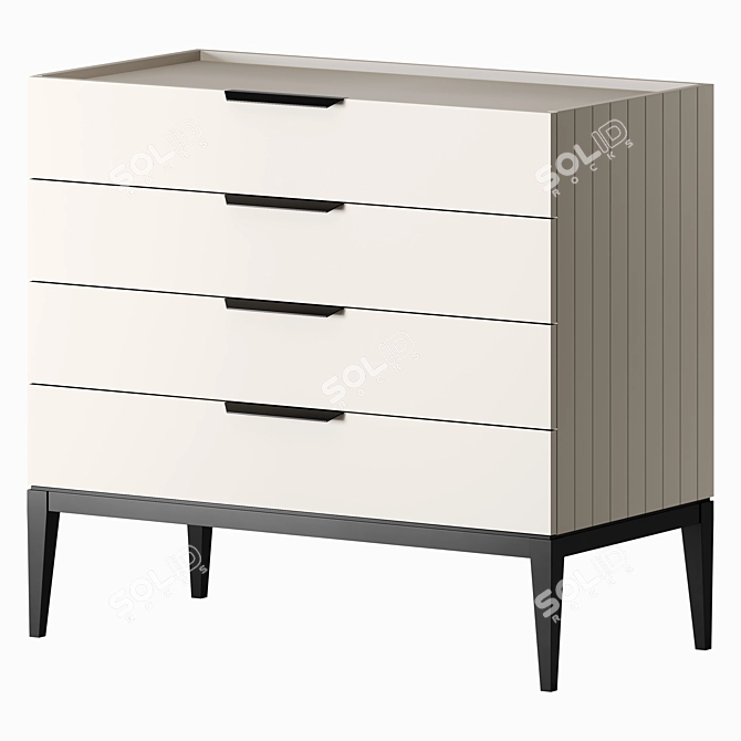 Dantone Home Metropolitan Dresser in Clay 3D model image 1