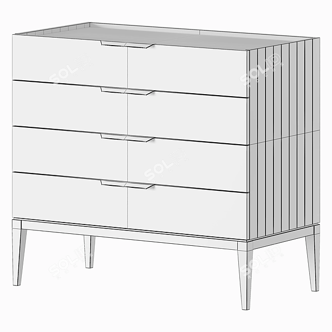 Dantone Home Metropolitan Dresser in Clay 3D model image 3