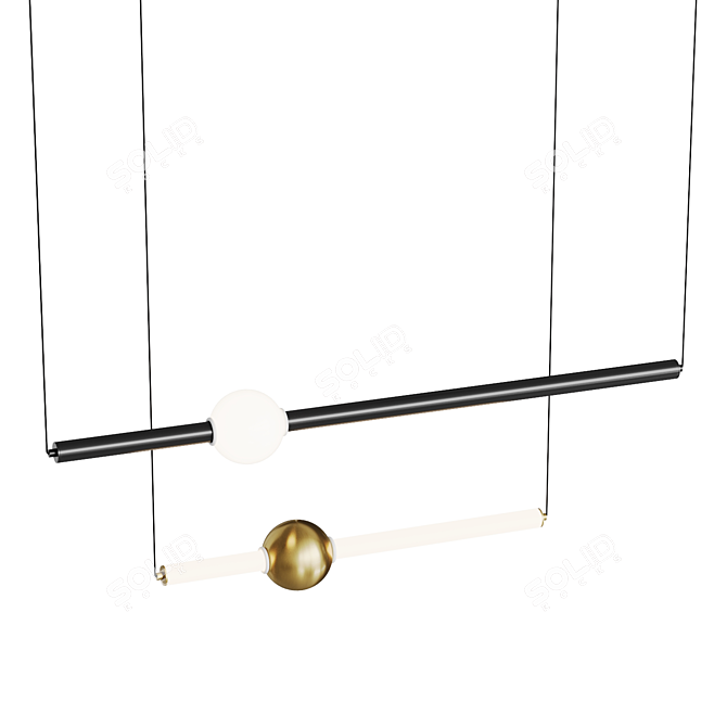 Elegant LED Pendant Lighting Fixture 3D model image 3