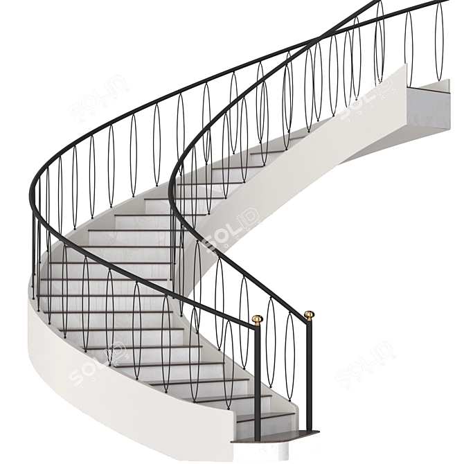 22 Step Staircase Solution 3D model image 2