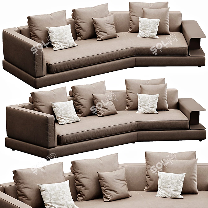Modern Comfort: Bonaldo Liam Sofa 3D model image 1