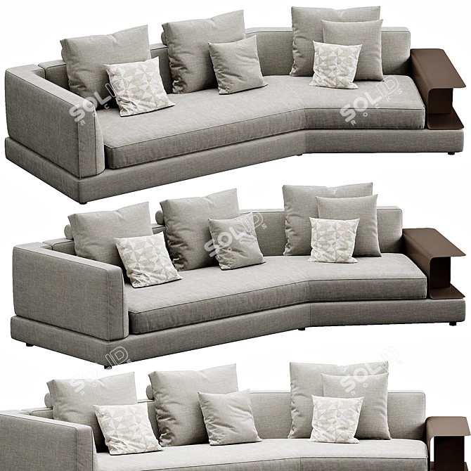 Modern Comfort: Bonaldo Liam Sofa 3D model image 3