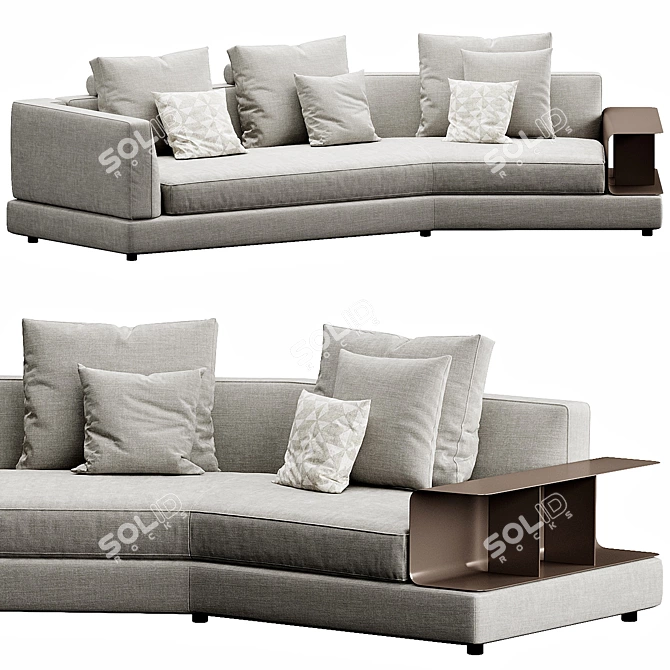 Modern Comfort: Bonaldo Liam Sofa 3D model image 4