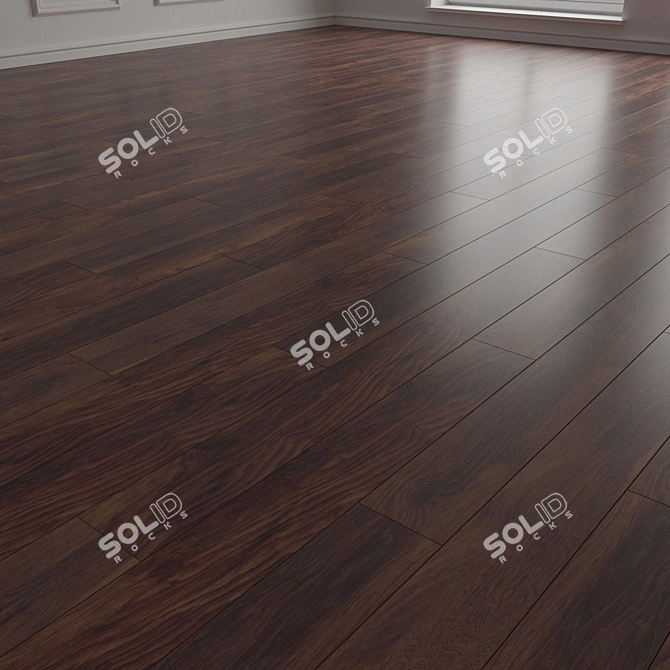 Vintage Hickory 3D Parquet Flooring 3D model image 2