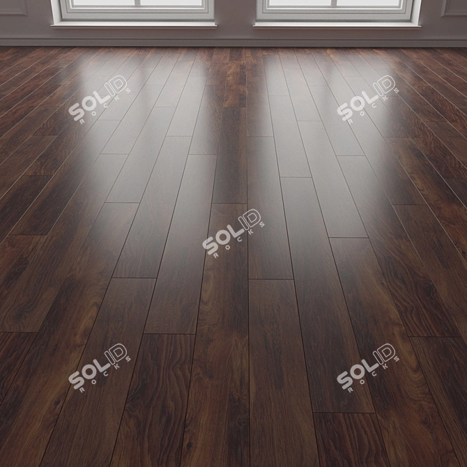 Vintage Hickory 3D Parquet Flooring 3D model image 3