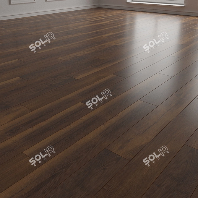 Vintage Oak Floor Texture Set 3D model image 2