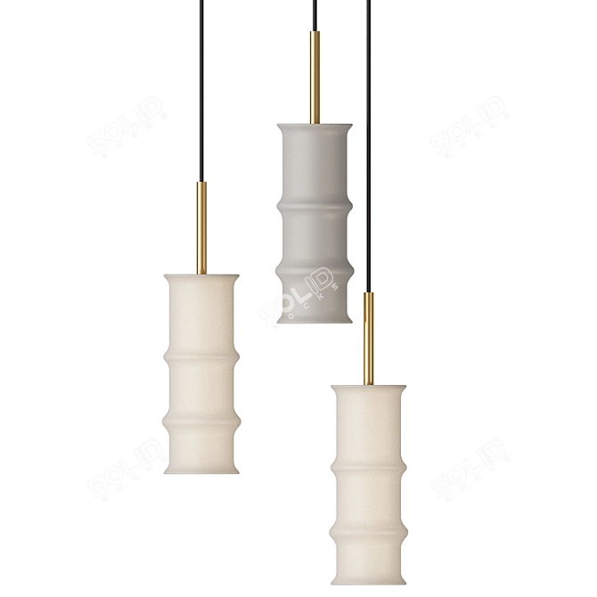 Elegant AROMAS Canna Pendant Light 3D model image 1