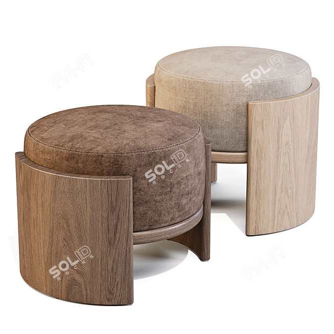 Parla Round Relaxing Seating Solution 3D model image 1