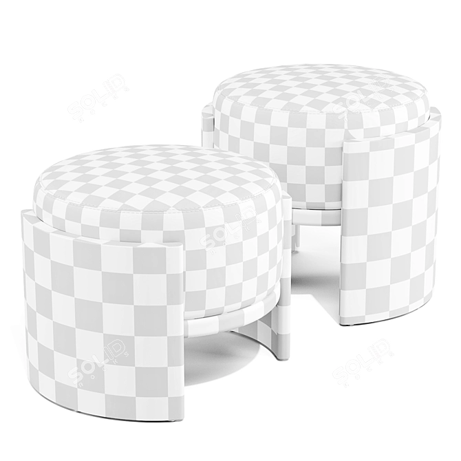 Parla Round Relaxing Seating Solution 3D model image 6