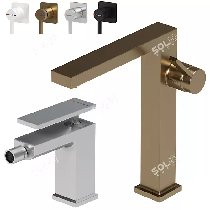 Modern TECTURIS Faucets Set 02 3D model image 3