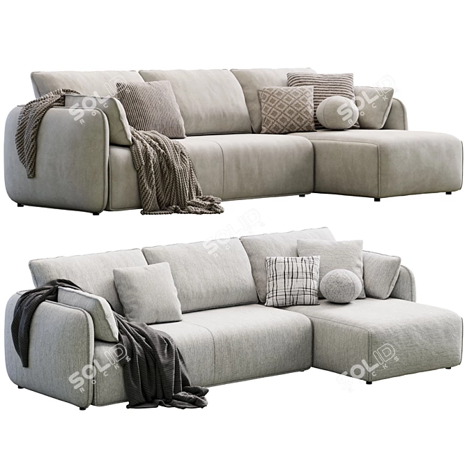 Modern Comfort Easy Sofa Set 3D model image 1