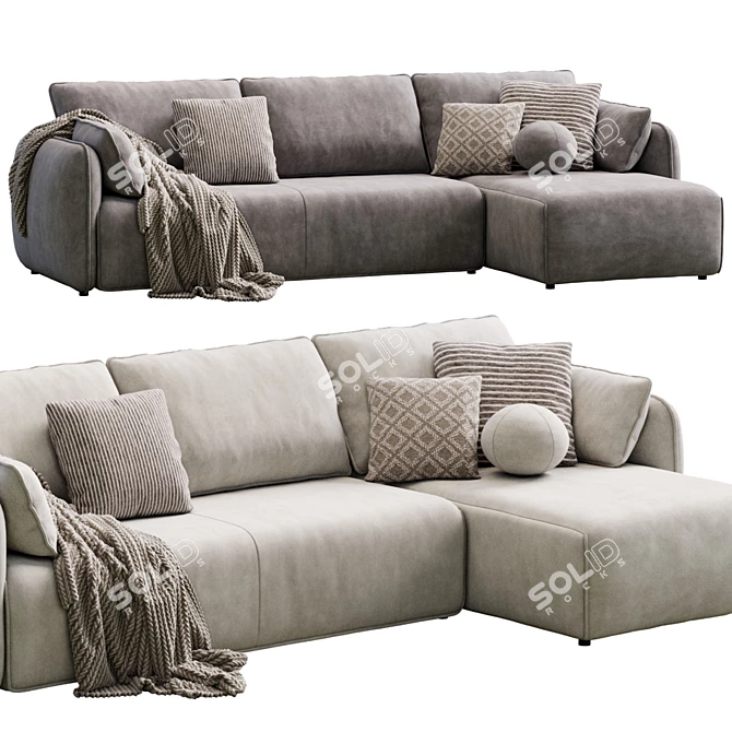 Modern Comfort Easy Sofa Set 3D model image 4