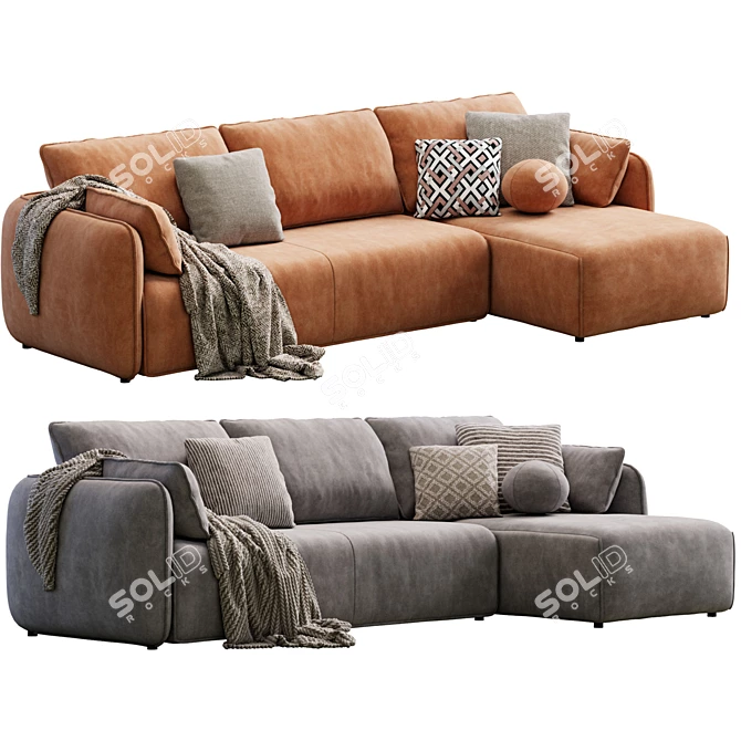 Modern Comfort Easy Sofa Set 3D model image 5