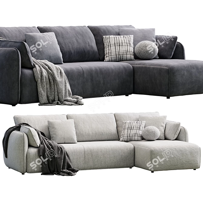 Modern Comfort Easy Sofa Set 3D model image 6