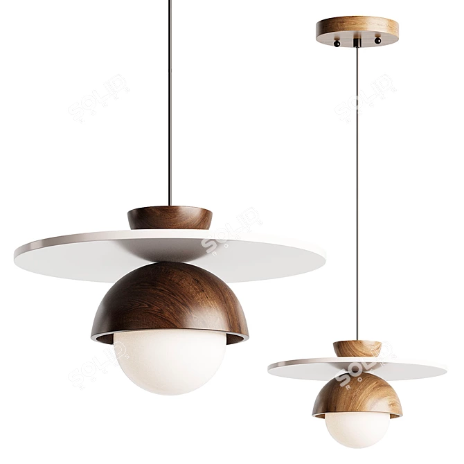 Modern Art Hanging Pendant Lamp 3D model image 1