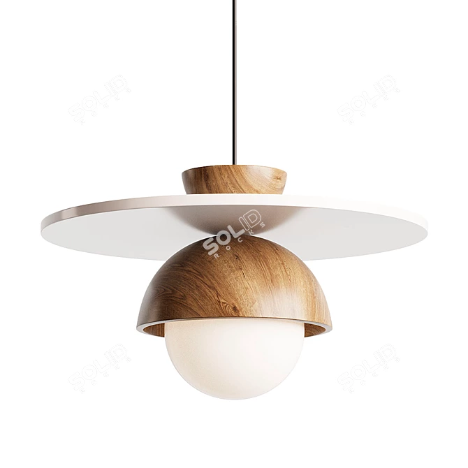 Modern Art Hanging Pendant Lamp 3D model image 2