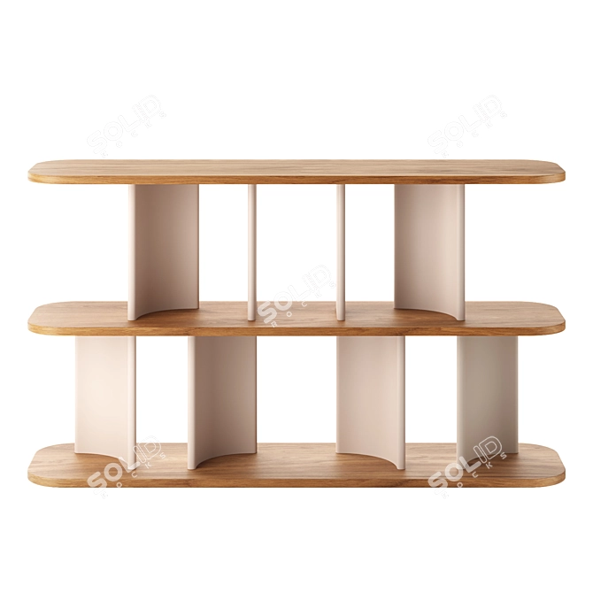 Designer Set of 3 Shelves 3D model image 1