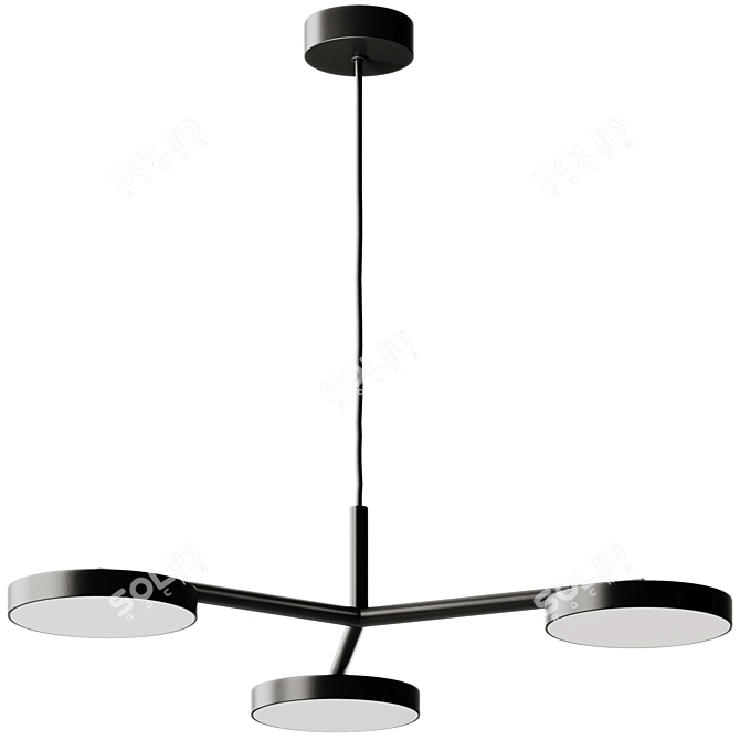 Rafaela Trio Pendant Lamp, Dimmable Metal 3D model image 4