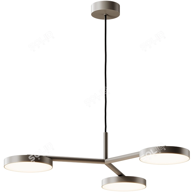 Rafaela Trio Pendant Lamp, Dimmable Metal 3D model image 5