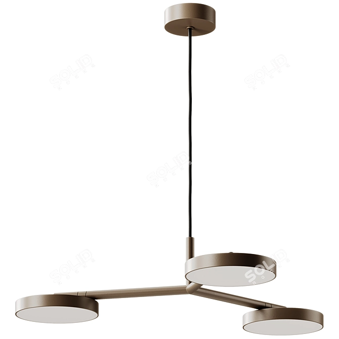 Rafaela Trio Pendant Lamp, Dimmable Metal 3D model image 6