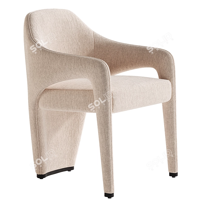  Stylish MARLON Dining Chair 3D model image 2