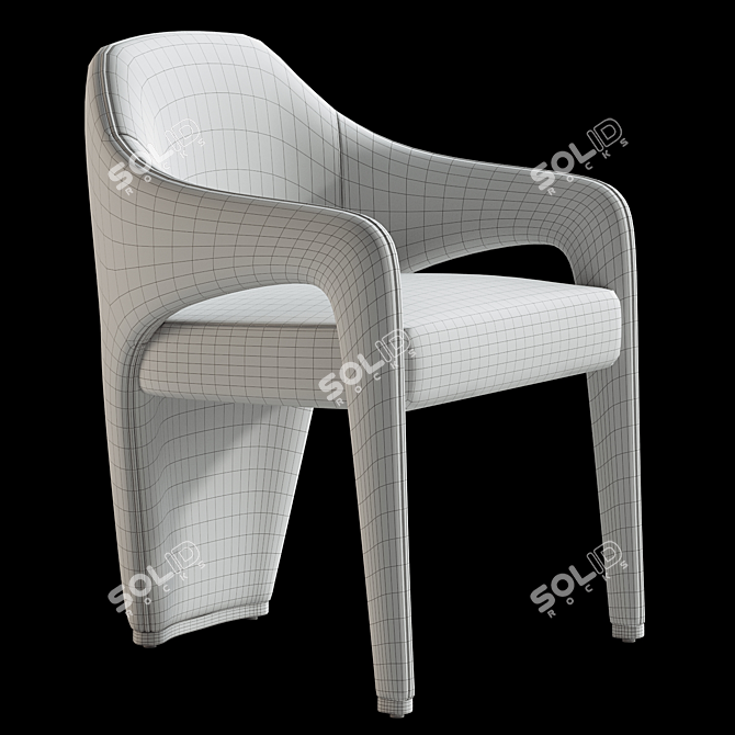  Stylish MARLON Dining Chair 3D model image 5