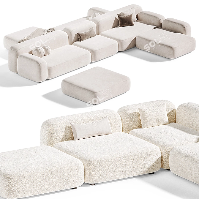 Ribble 3 Modular Sofa Set 3D model image 8