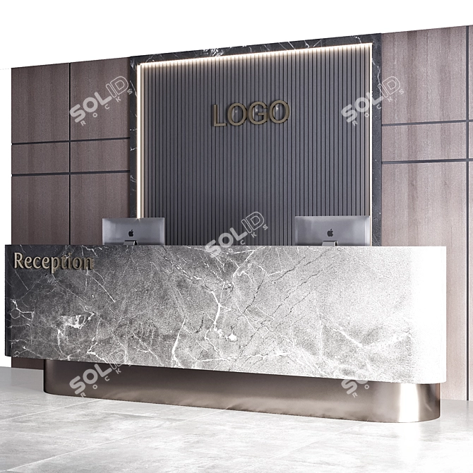 Modern Reception Design Kit 3D model image 4