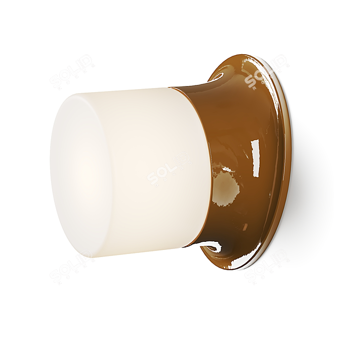 Modern Rotating Wall Lamp Fixture 3D model image 2