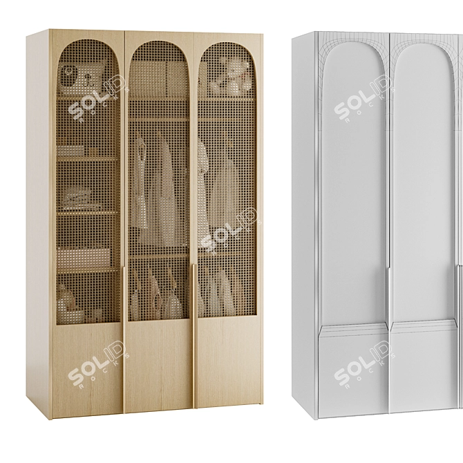 Kids Wardrobe with Accessories 3D model image 6