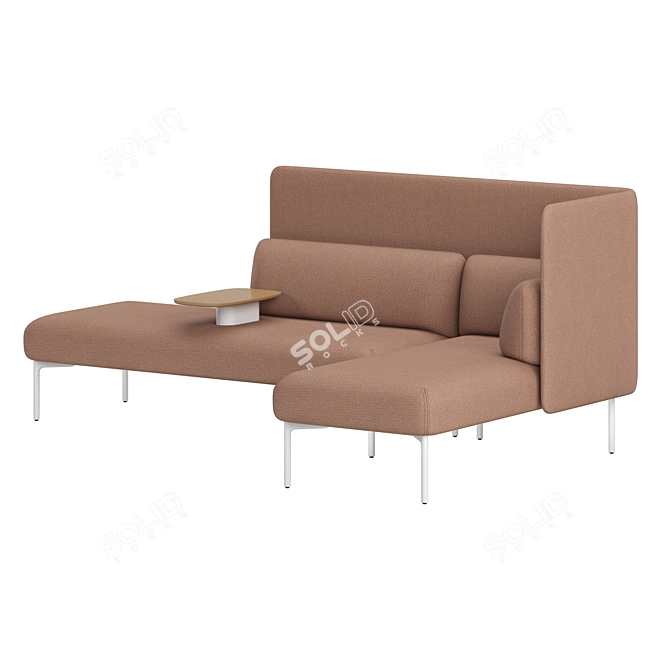 Modern Chaise Lounge Retreat S9EL 3D model image 3