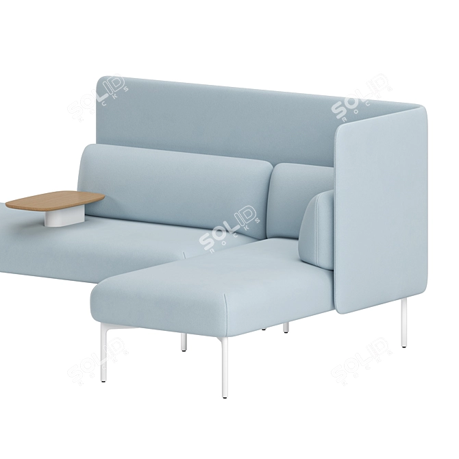 Modern Chaise Lounge Retreat S9EL 3D model image 5