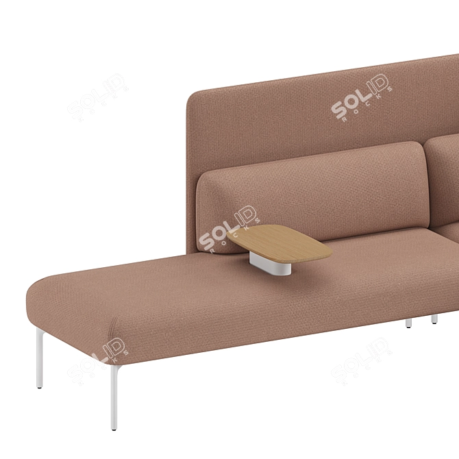 Modern Chaise Lounge Retreat S9EL 3D model image 6